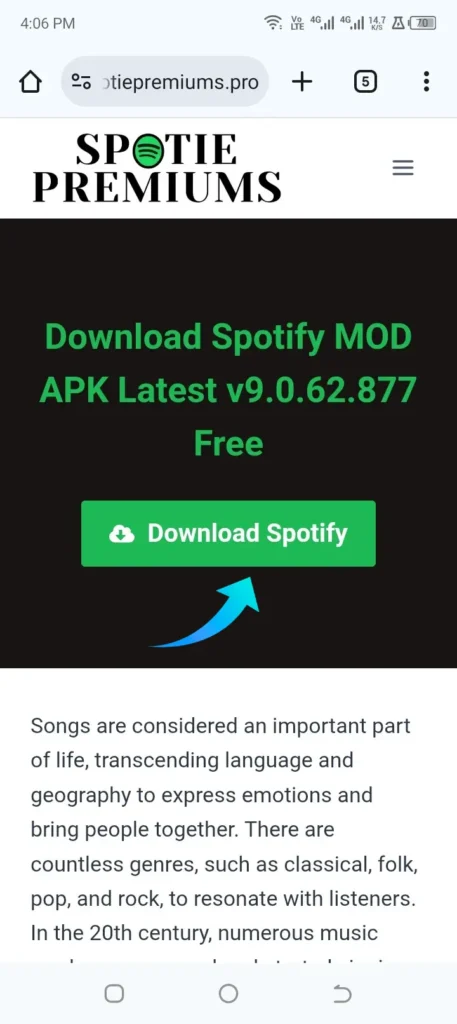 Download Spotify mod apk
